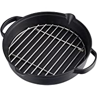 CAMPINGAZ - Sartén de Hierro Fundido con Parrilla de Acero Inoxidable- Olla Ancha y Redonda para Barbacoa- diámetro 31-6…